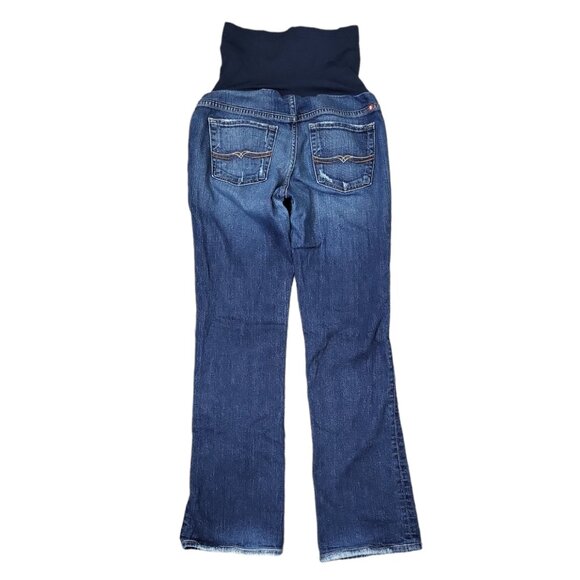 Lucky Brand Women's Maternity Dungarees Size XS Sweet N Low Wide Leg Made In USA - Picture 2 of 11